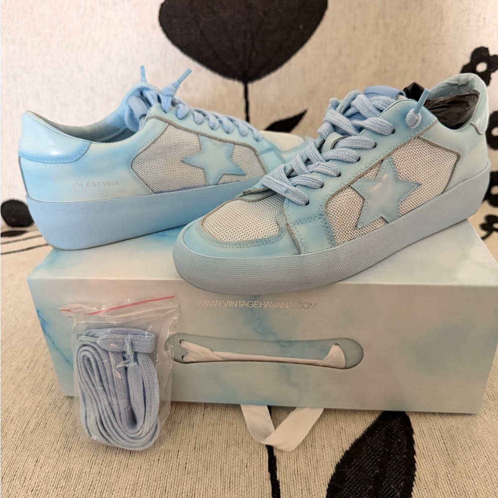 Vintage Havana Sky Blue Shoe Box Accent